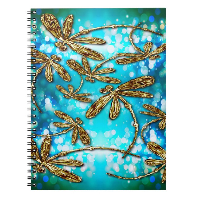 Dragonfly Flit Bubbles Notebook (Front)
