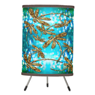 Dragonfly Flit Bubbles Tripod Lamp