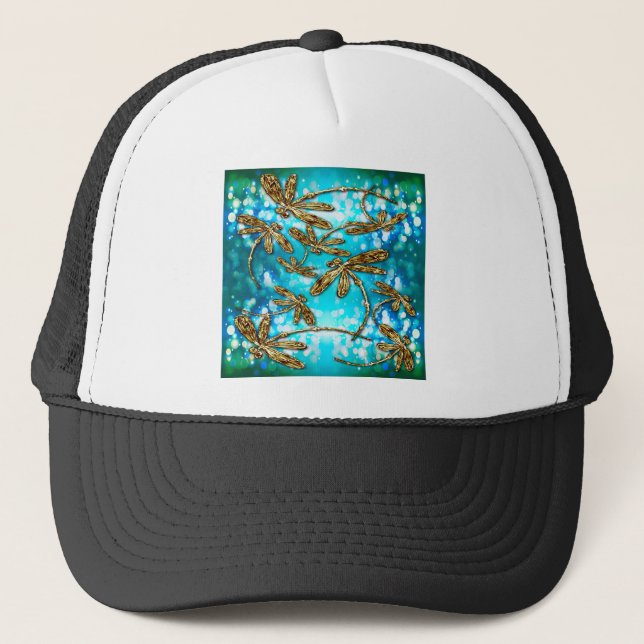 Dragonfly Flit Bubbles Trucker Hat (Front)