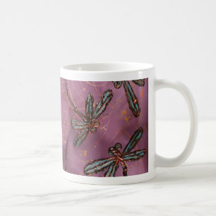 Dragonfly Flit Dusky Rose Coffee Mug