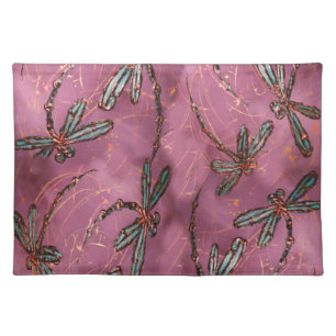 Dragonfly Flit Dusky Rose Placemat