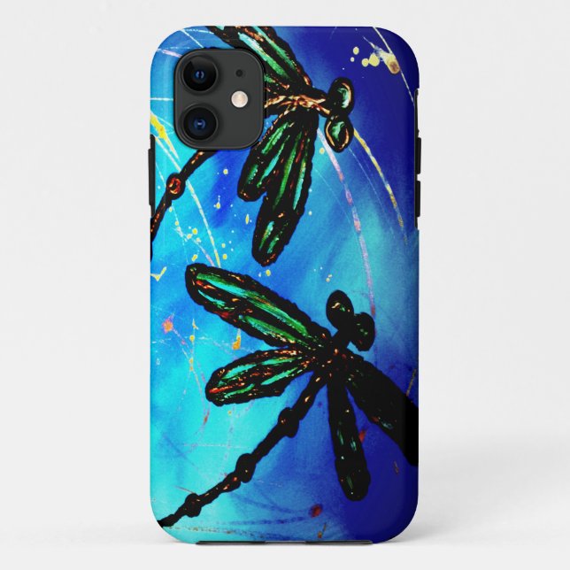 Dragonfly Flit Electric Blue Case-Mate iPhone Case (Back)