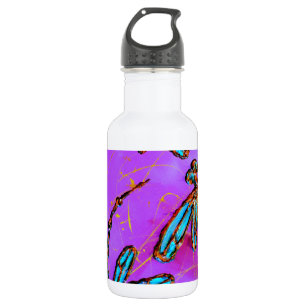 Dragonfly Flit Electric Pink Water Bottle