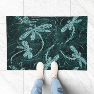 Dragonfly Flit Midnight Blue Doormat
