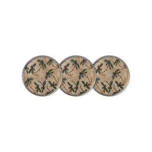 Dragonfly Flit Rustic Cream Golf Ball Marker