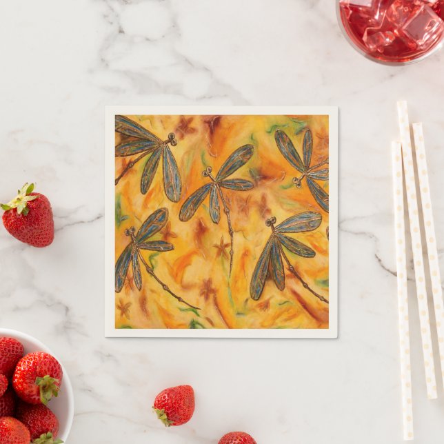 Dragonfly Flit Warm Breeze Napkins (Insitu)