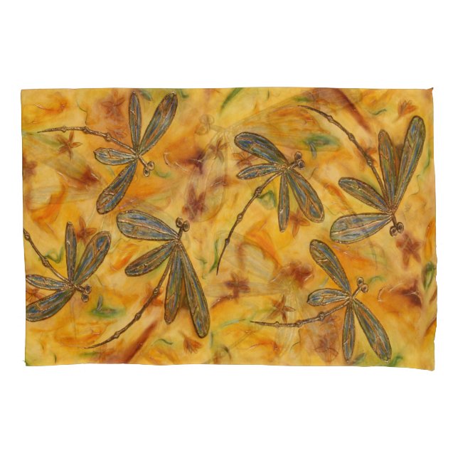 Dragonfly Flit Warm Breeze Pillow Case (Front)