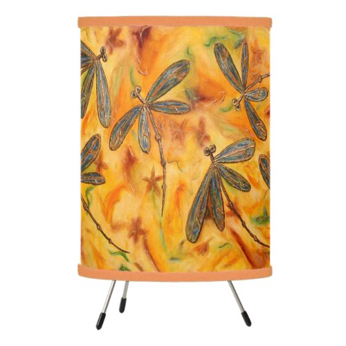 Dragonfly Flit Warm Breeze Tripod Lamp