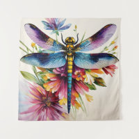 Dragonfly Floral Multicolor Art