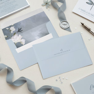 Dragonfly Floral Sweet 16 Light Blue ID1310 Envelope