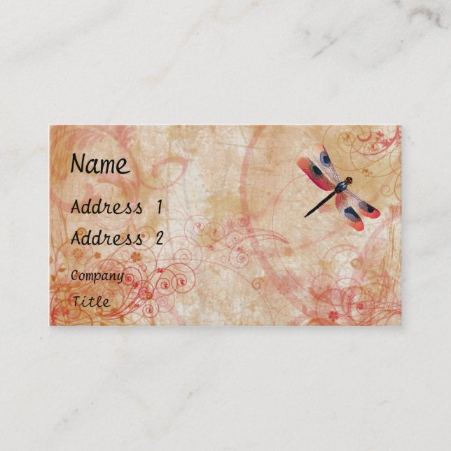 Dragonfly Flourish Business Card (Front)