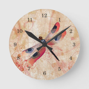 Dragonfly Flourish Clock