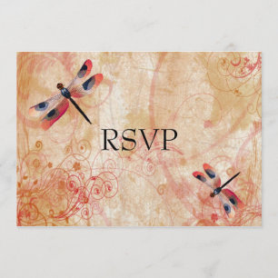 Dragonfly Flourish Reception RSVP Invitation