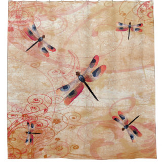 Dragonfly Flourish Shower Curtain
