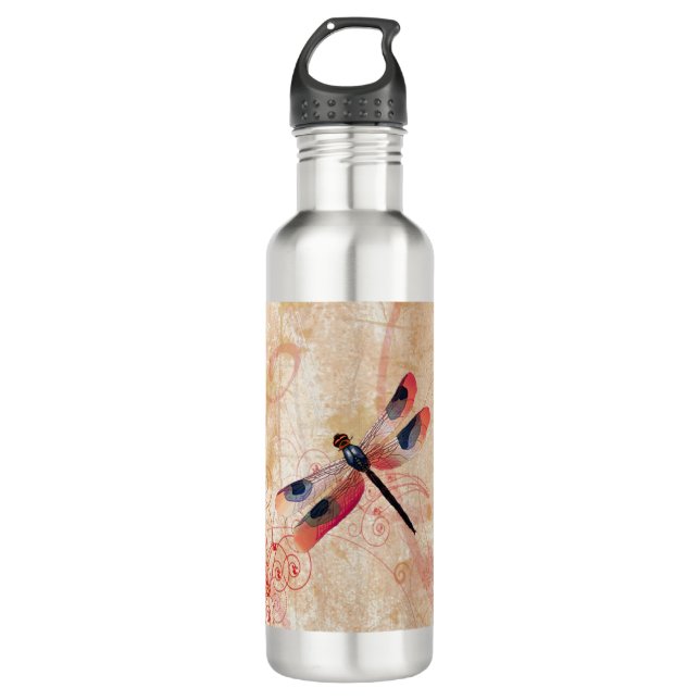 Dragonfly Flourish Water Bottle (Front)