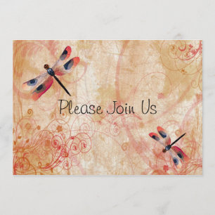 Dragonfly Flourish Wedding Invitation