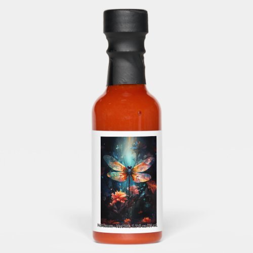 Dragonfly Flower Art _ Stained Glass Hot Sauces