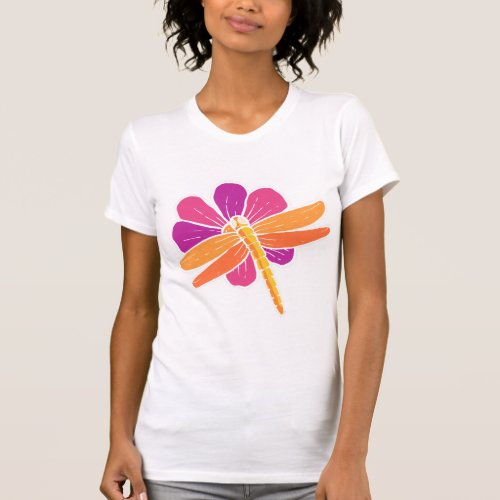 Dragonfly Flower Botanist Gift T_Shirt