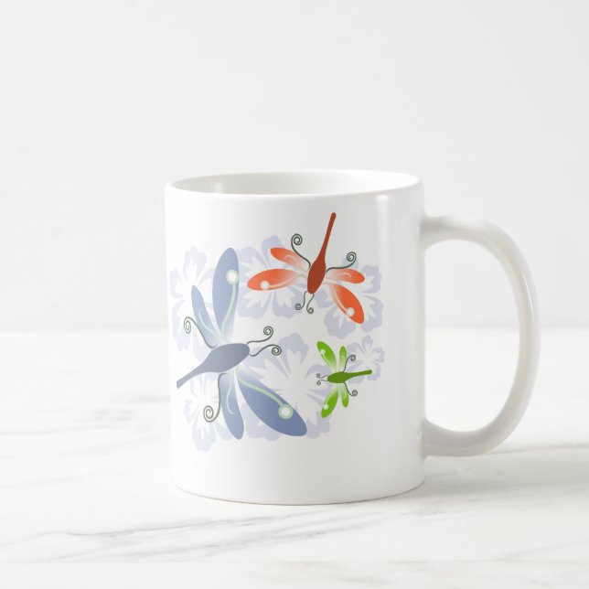 dragonfly flower coffee mug (Right)