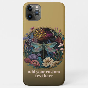 Dragonfly Flying Wildflower Cottagecore Custom iPhone 11 Pro Max Case