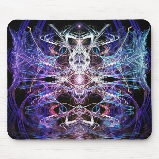 dragonfly fractal fantasy Mousepad (Front)