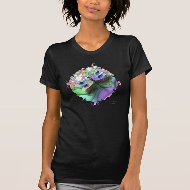 Dragonfly Fractal T-Shirt (Swirl) (Front)