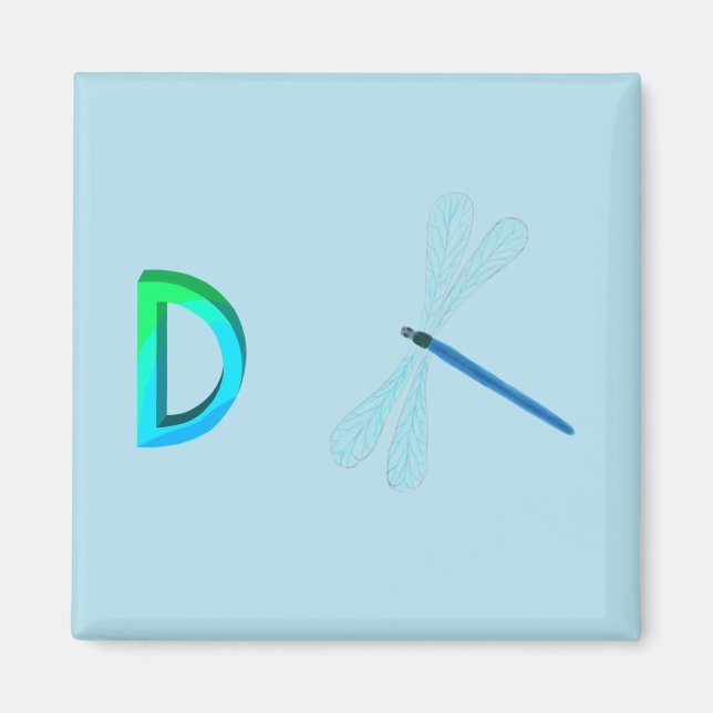 Dragonfly Fridge Magnet (Front)