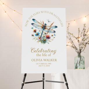 Dragonfly Funeral Memorial Welcome Sign