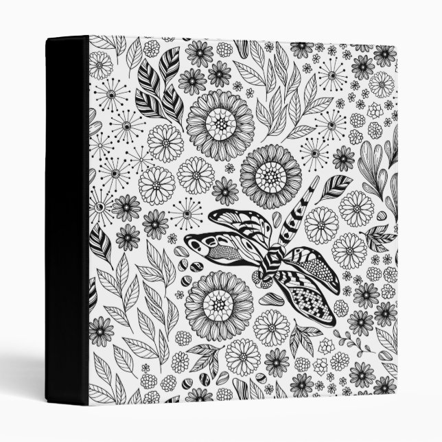 Dragonfly garden 3 ring binder (Front/Spine)