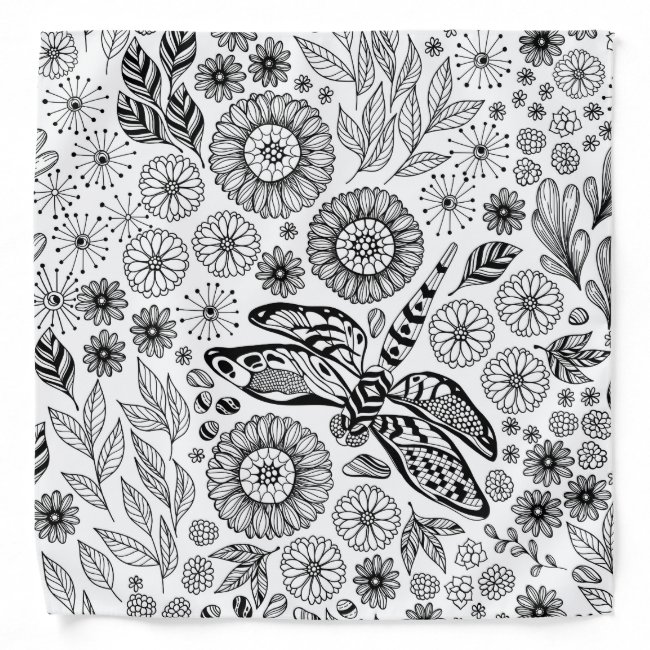 Dragonfly garden bandana