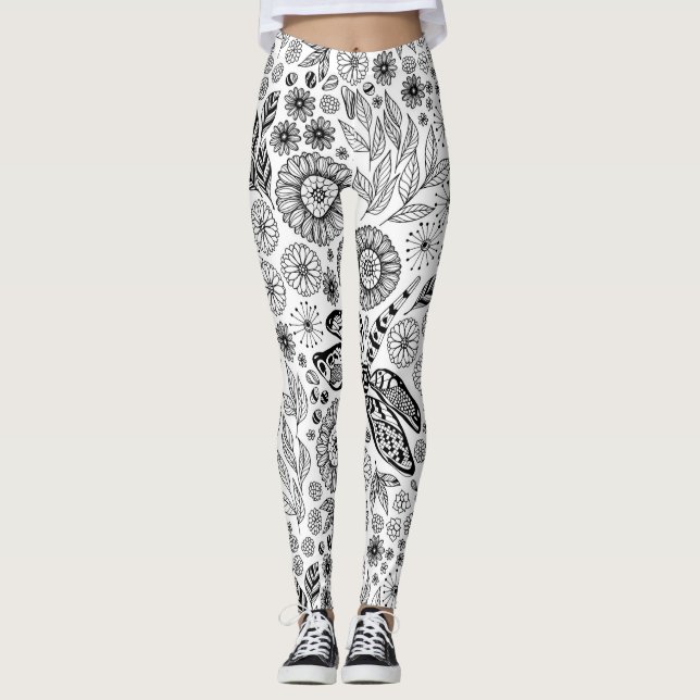 Dragonfly garden leggings (Front)