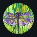 Dragonfly Garden Magnet<br><div class="desc">Dragonfly Garden - Watercolor with Acrylic Ink - 12" x 9" on Artist's paper</div>
