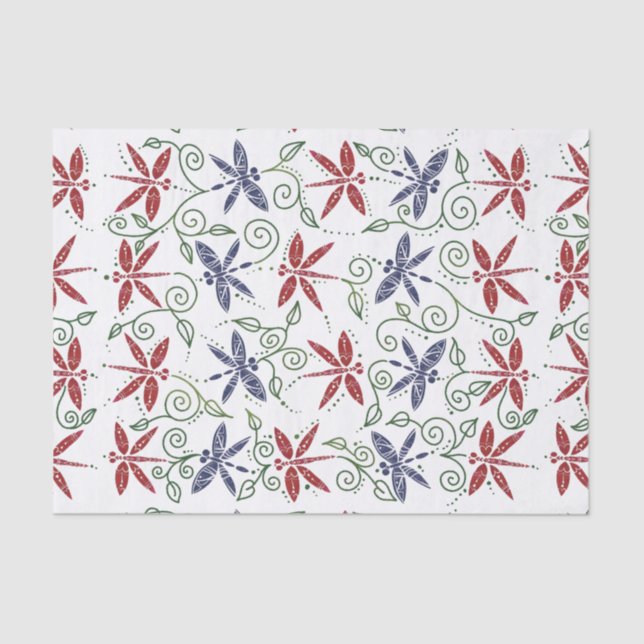 Dragonfly Gardens Tissue Paper (Front)