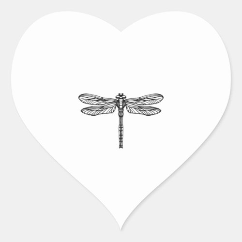 Dragonfly Gift for Her Women Summer Mothers Day Heart Sticker