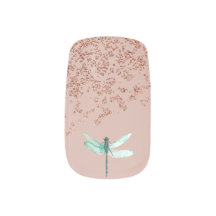 Dragonfly Glitter Minx Nail Art