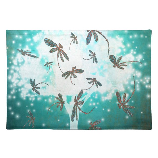 Dragonfly Glow Tree Placemat (Front)