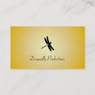 Dragonfly (gold texture) business card