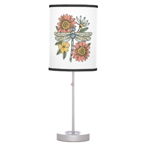Dragonfly graphic Dragonfly Lover  Cottagecore Table Lamp