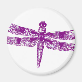 Dragonfly Graphic Round Magnet