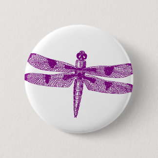 Dragonfly Graphic Round Pinback Button