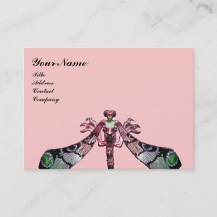 DRAGONFLY ,green ,black pink Business Card