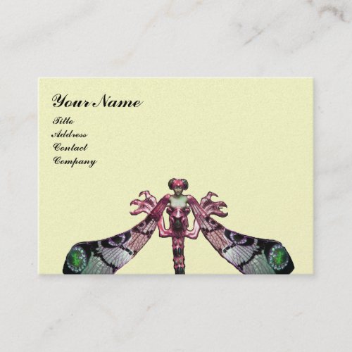 DRAGONFLY green black pink silver platinum Business Card