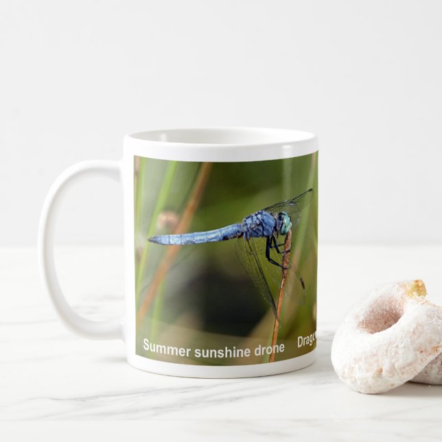 Dragonfly Haiku Coffee Mug (With Donut)