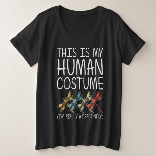 Dragonfly Halloween human costume swarm nymph easy Plus Size T_Shirt