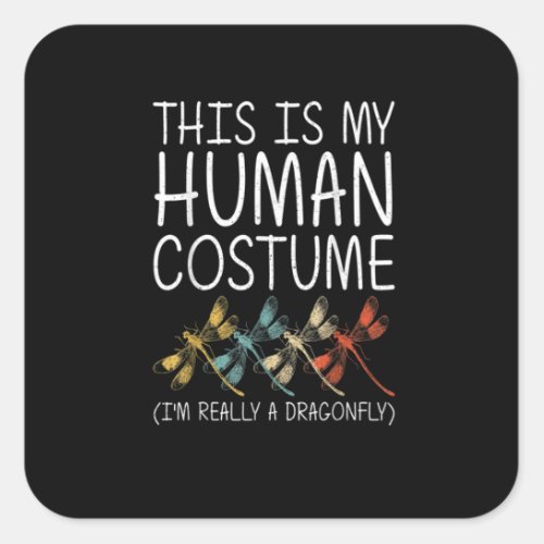 Dragonfly Halloween Human Costume Swarm Nymph Square Sticker