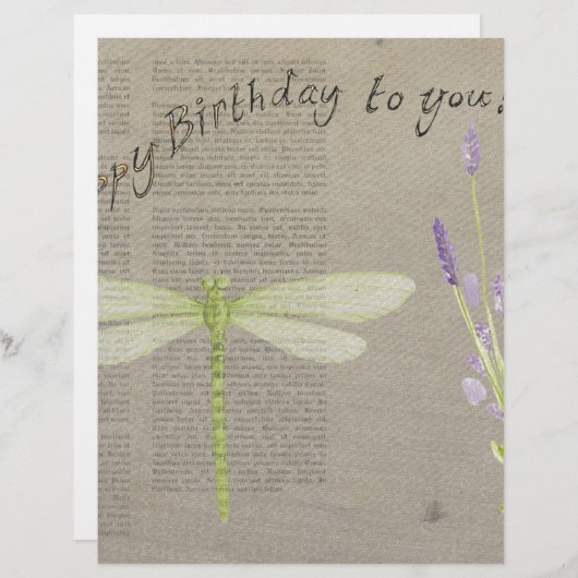 dragonfly happy birthday (Front/Back)
