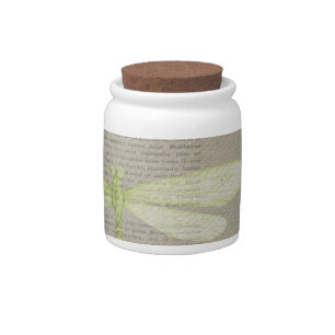 dragonfly happy birthday candy jar