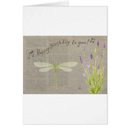 dragonfly happy birthday cards (Front)