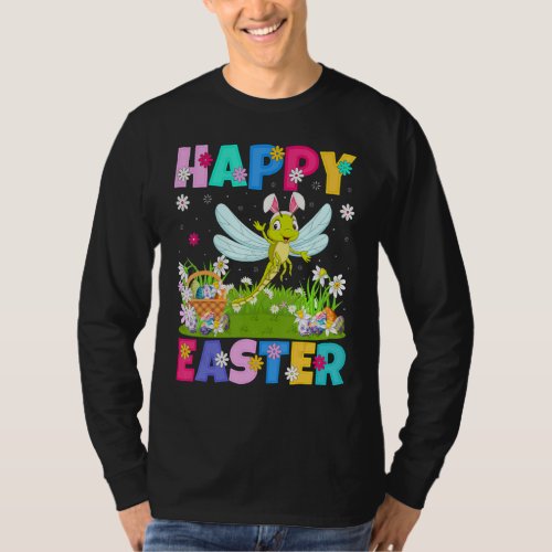 Dragonfly   Happy Easter Bunny Dragonfly Easter Su T_Shirt