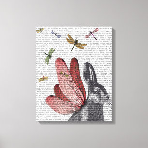 Dragonfly Hare Canvas Print